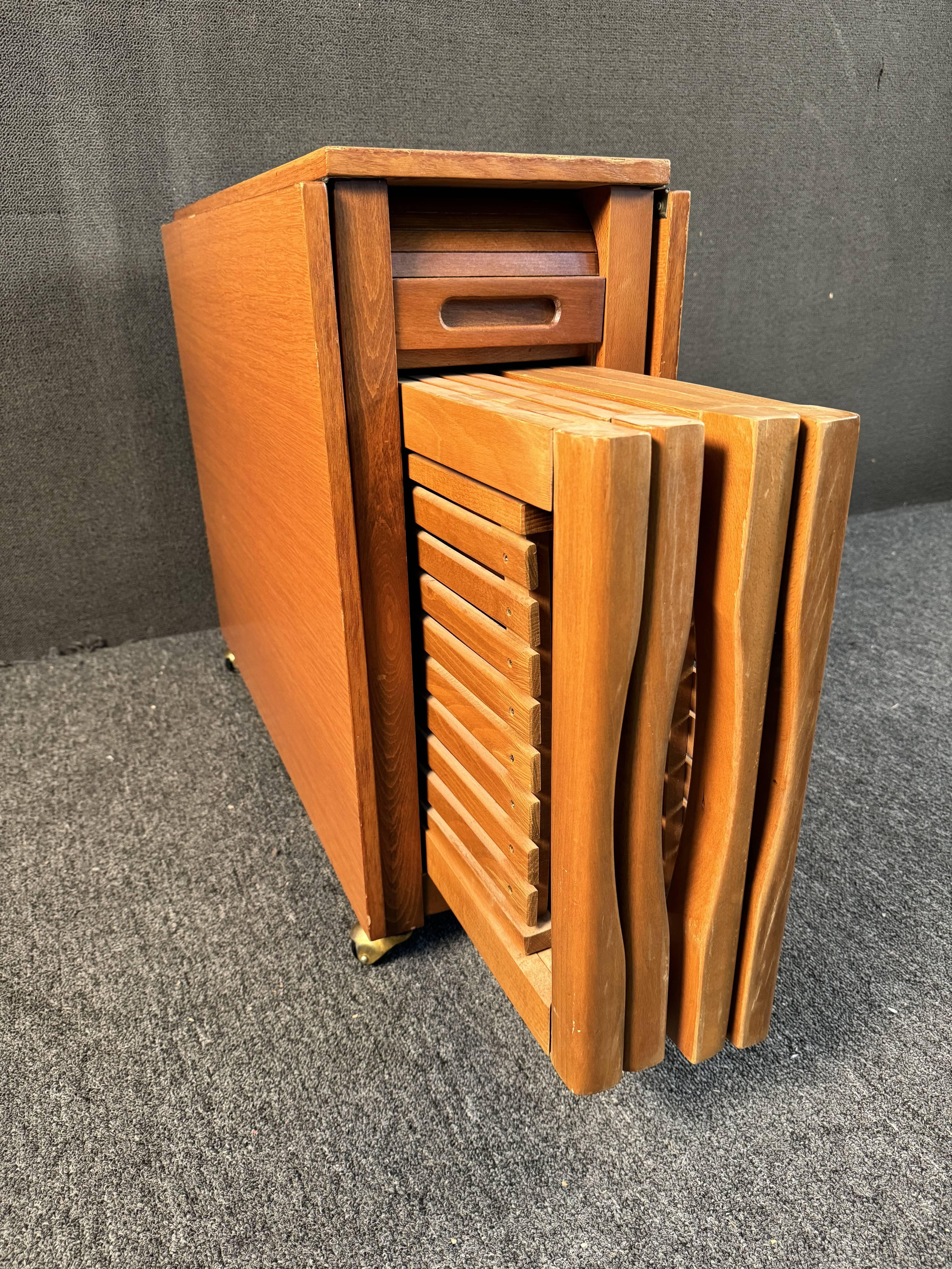 mid century drop leaf table and chairs