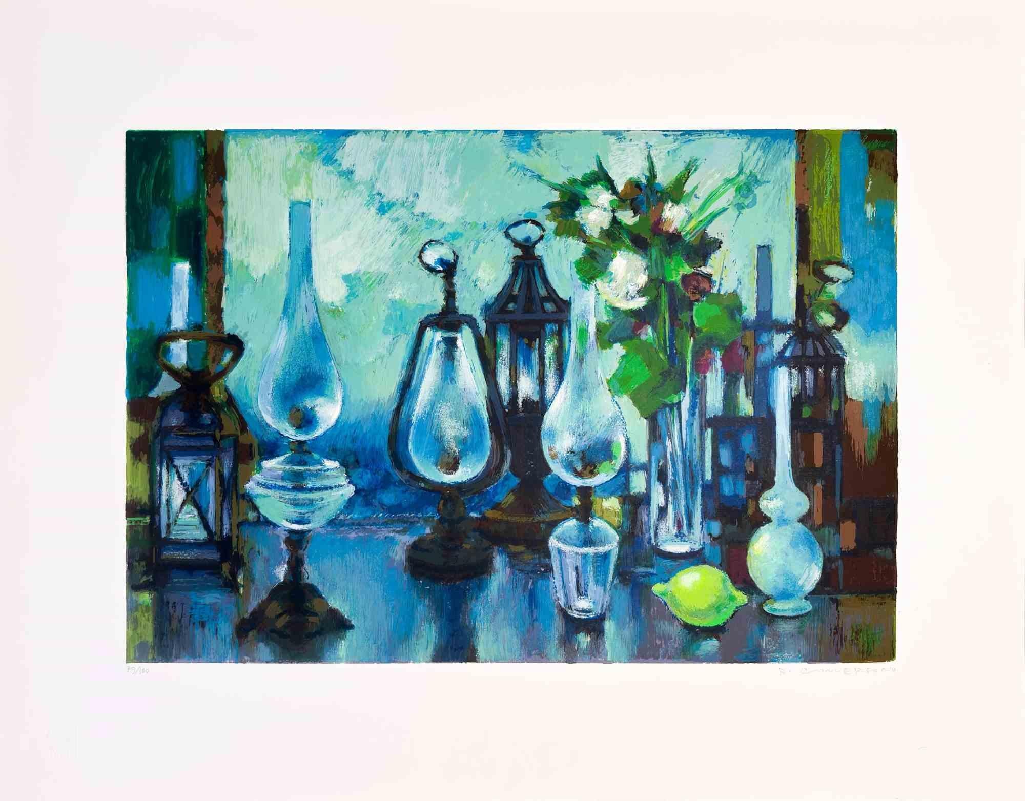 The proposed print is a lithograph made on fine paper with a print run of 100 copies, in very good condition.

The lithograph bears the print number with the print run in the lower left margin and the artist's hand signature in the right margin on
