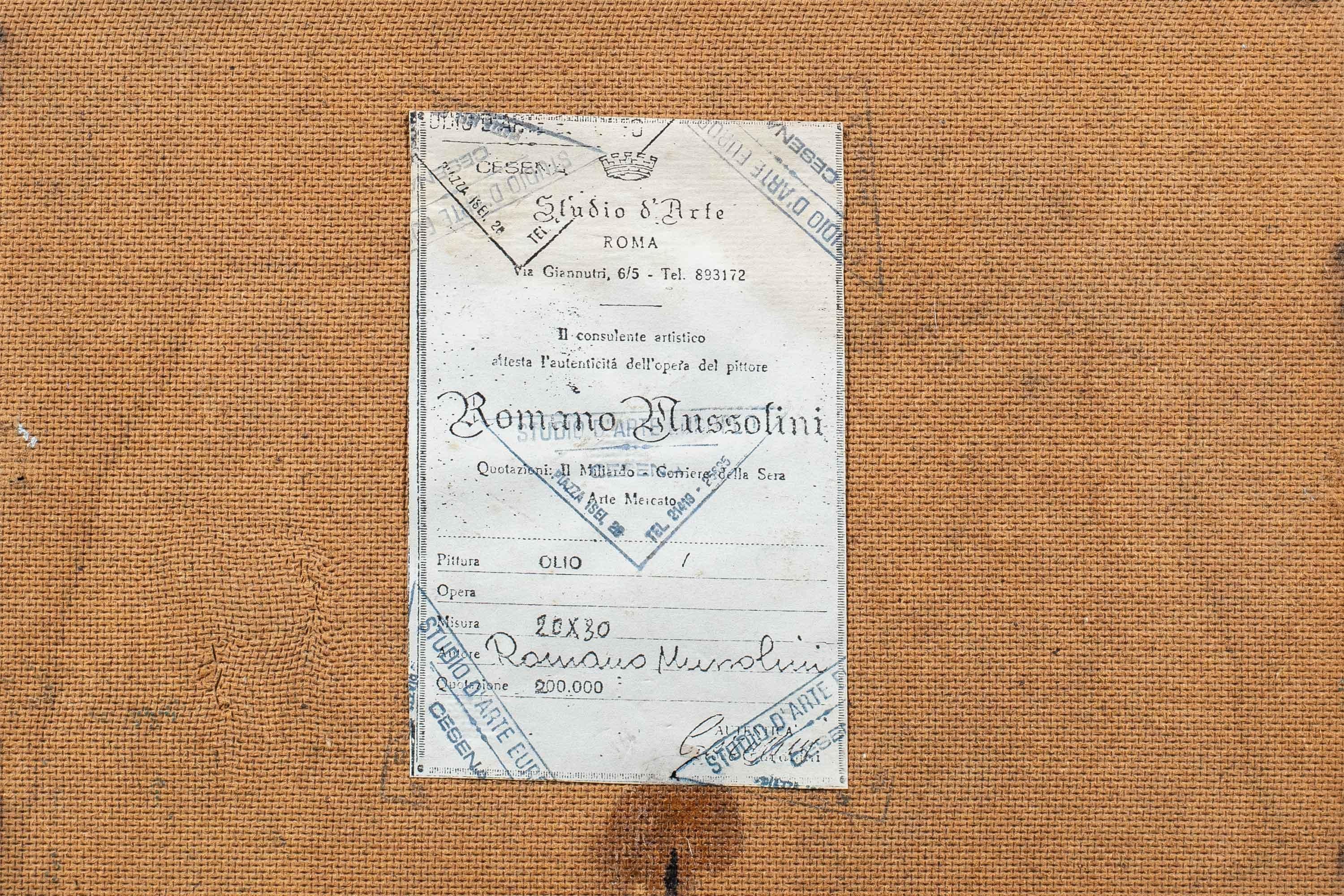 Romano Mussolini (Italian Painter/musician) - 20th century landscape painting For Sale 5