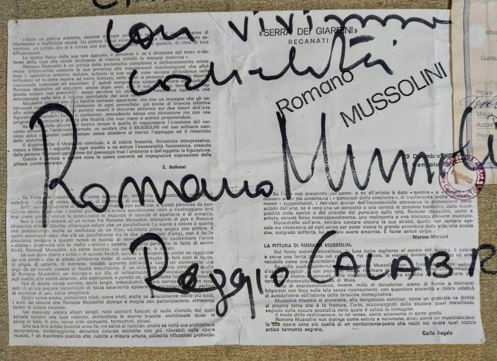 Segelboote in rauer See, Originalgemälde von Romano Mussolini. im Angebot 1