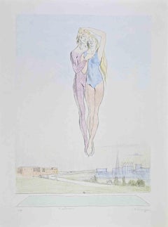 The Acrobats - Lithograph by Romano Parmeggiani - 1990s