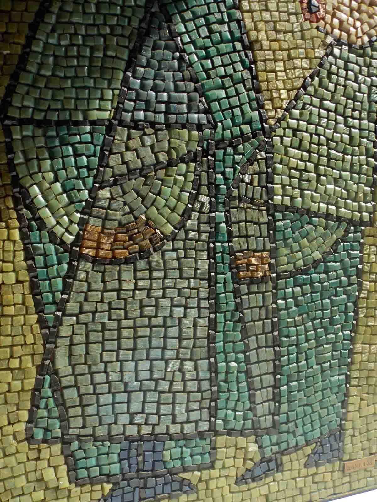 Mexican Romanos Glass tesserae Figural Mosaic