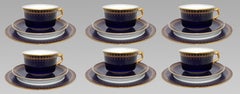 Romanov Collection Cobalt and Gilt Porcelain Coffee Service