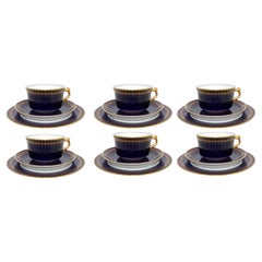Romanov Collection Cobalt and Gilt Porcelain Coffee Service