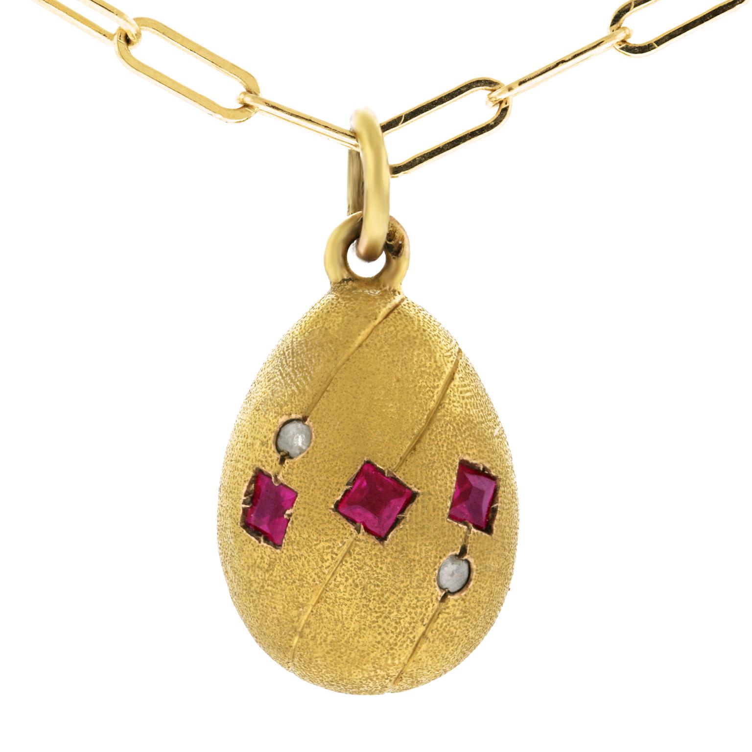 Romanov Era Russian Egg Pendant 3