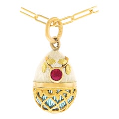 Romanov Era Russian Egg Pendant