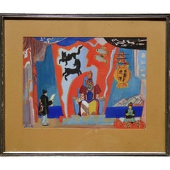 Princess Turandot. Scenography. 1930s. Scenography, paper, mixed media, 23x31 cm