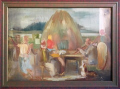 Ball. Años 20, óleo sobre lienzo, 65x92 cm