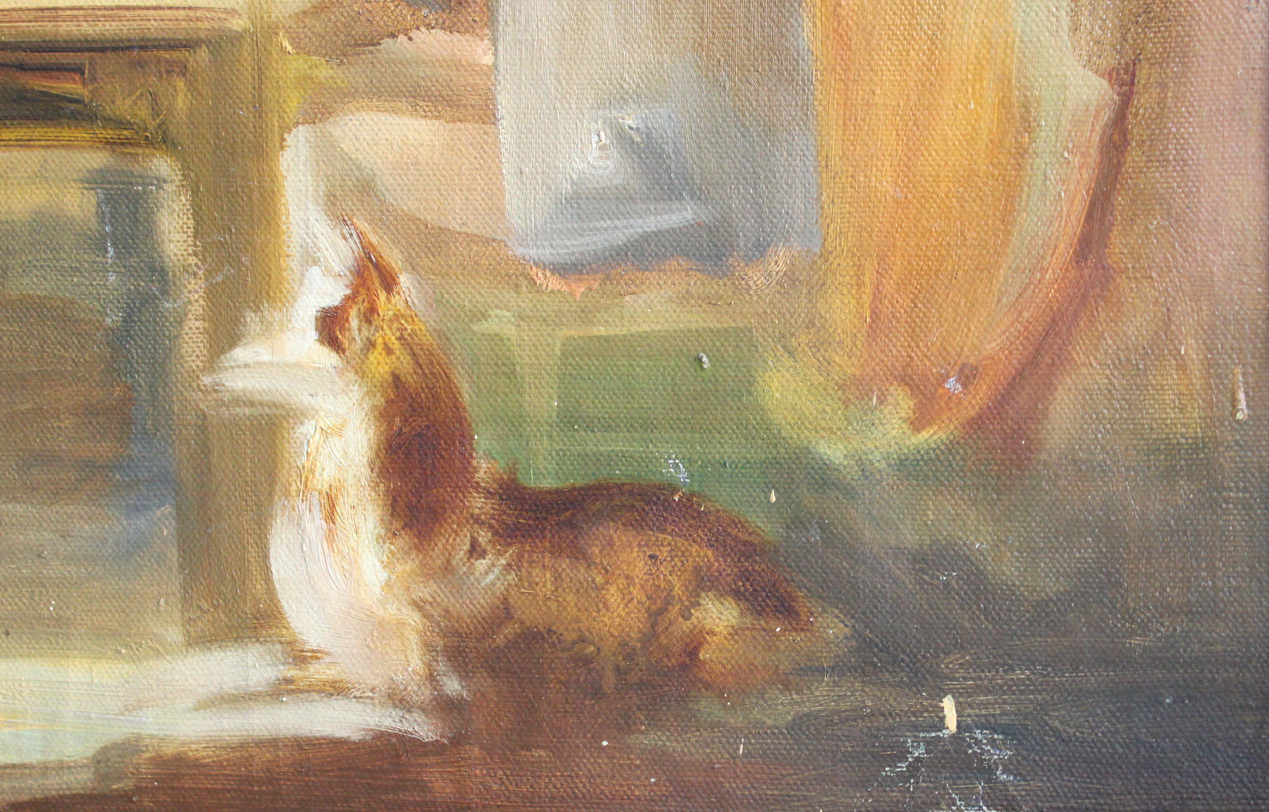 Ball. 1920er Jahre, Öl auf Leinwand, 65x92 cm (Expressionismus), Painting, von Romans Suta