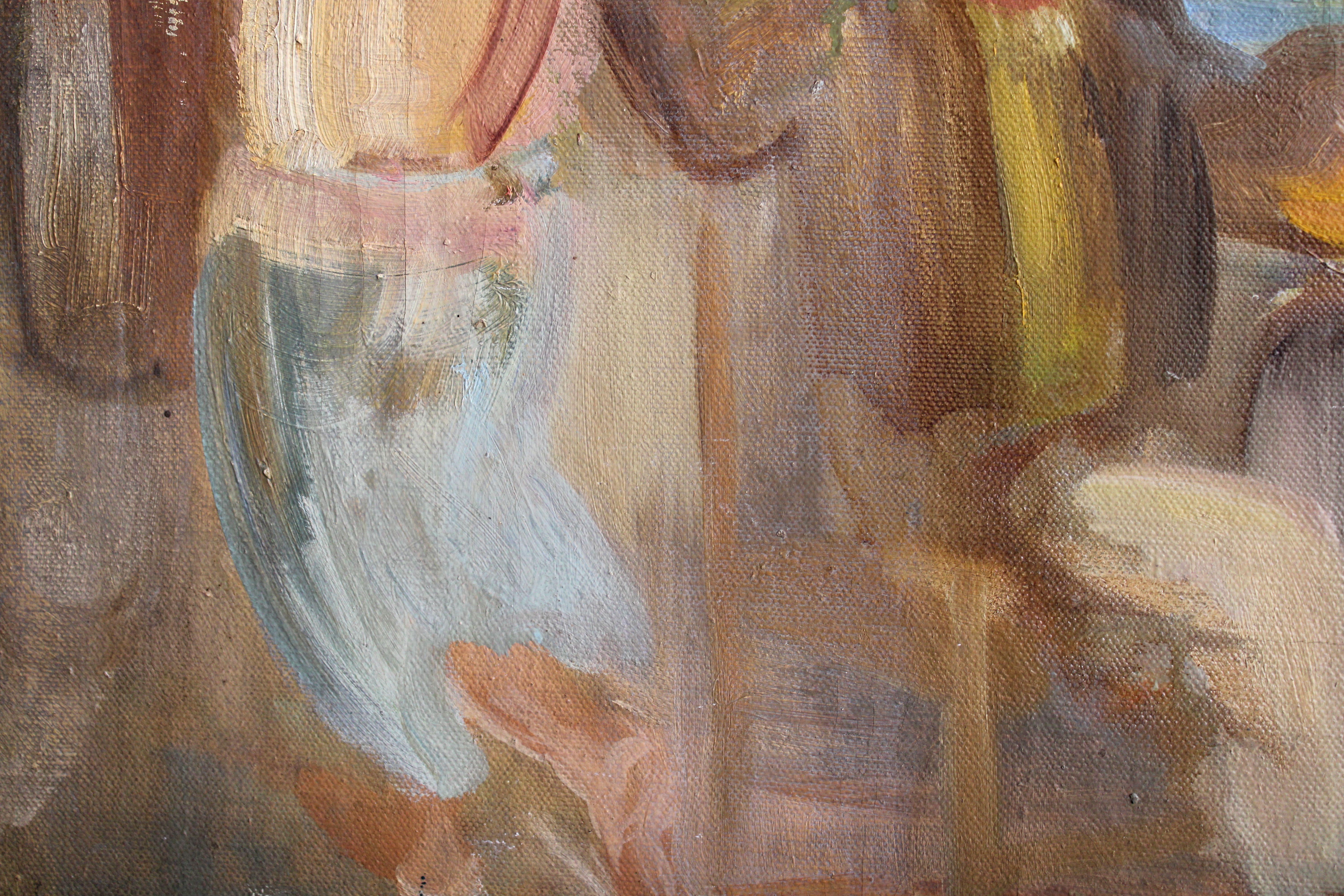 Ball. 1920er Jahre, Öl auf Leinwand, 65x92 cm im Angebot 2