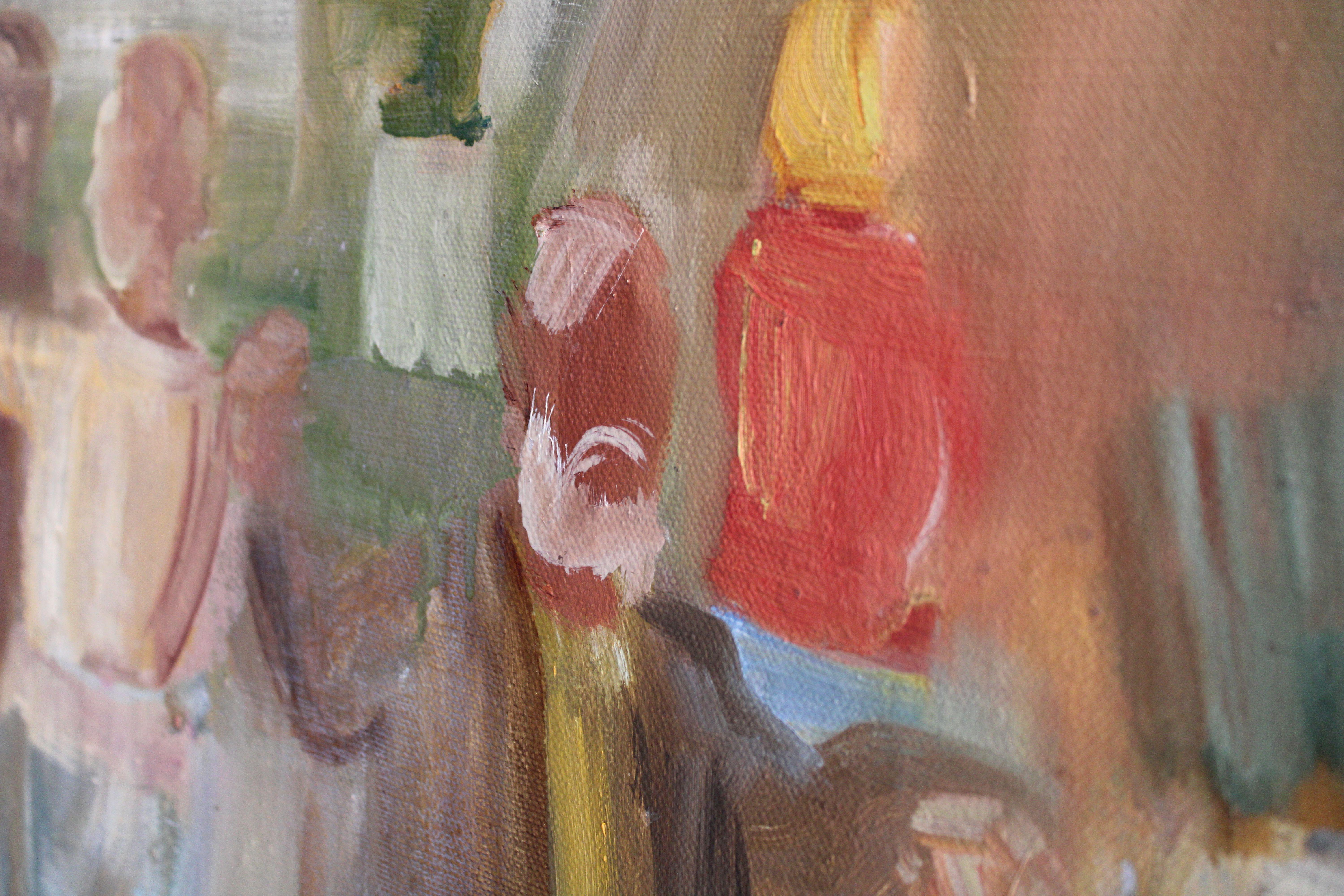 Ball. 1920er Jahre, Öl auf Leinwand, 65x92 cm im Angebot 4