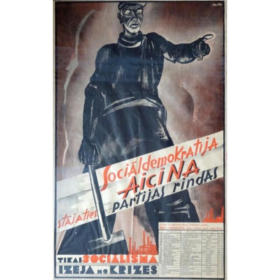 Democracia social. 1932, papel, litografía, 97,5x62,5 cm