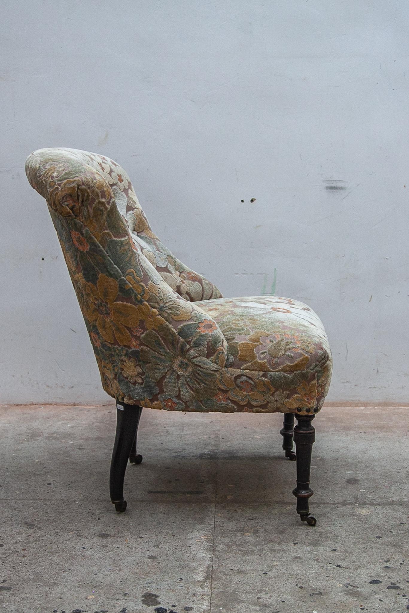 Upholstery Romantic 19 Century Victorian Club Chairs