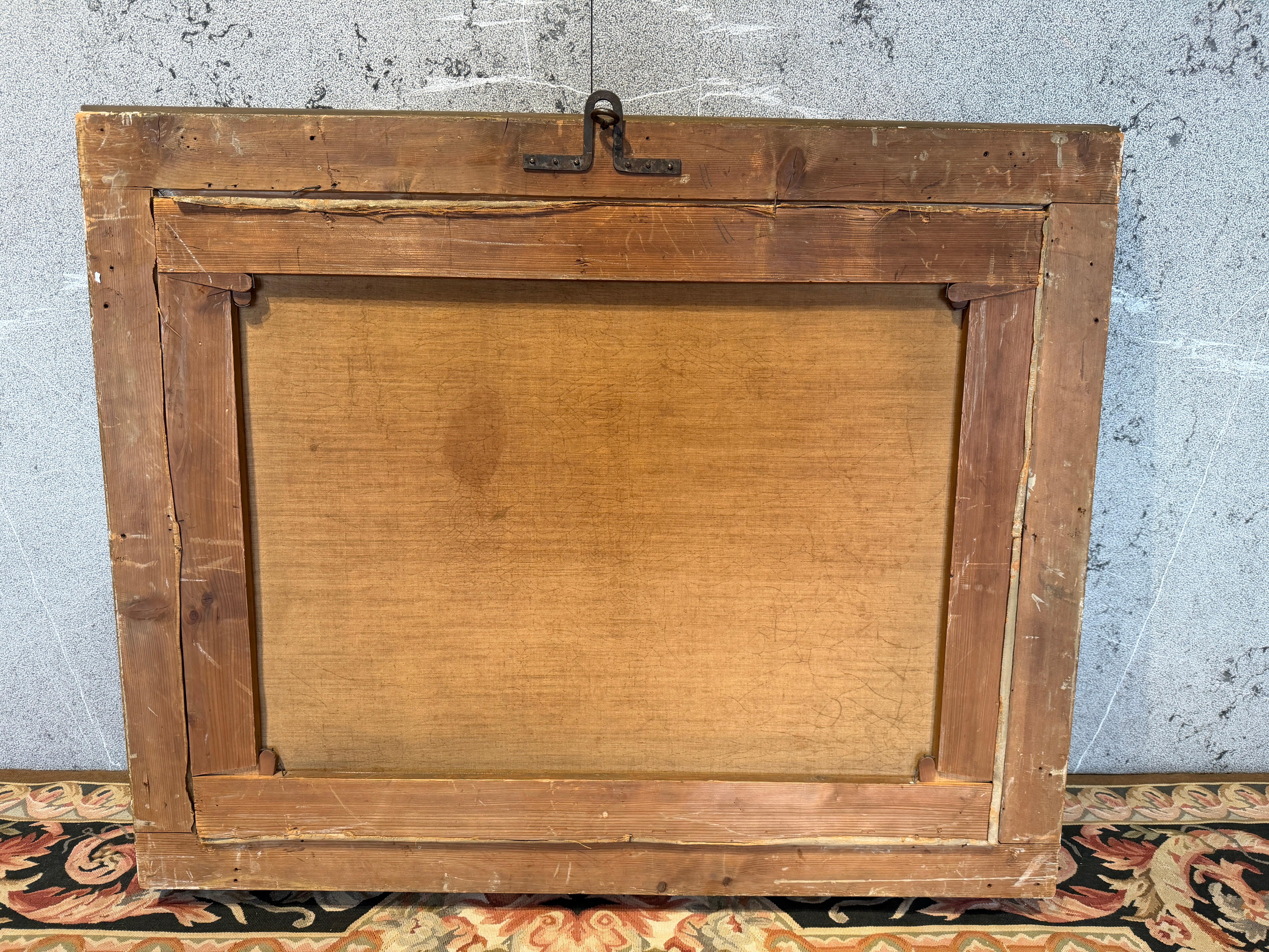 Romantic 19th-Century Alpine Landscape in Grand Gilt Frame Jakob Joseph Zelger en venta 10