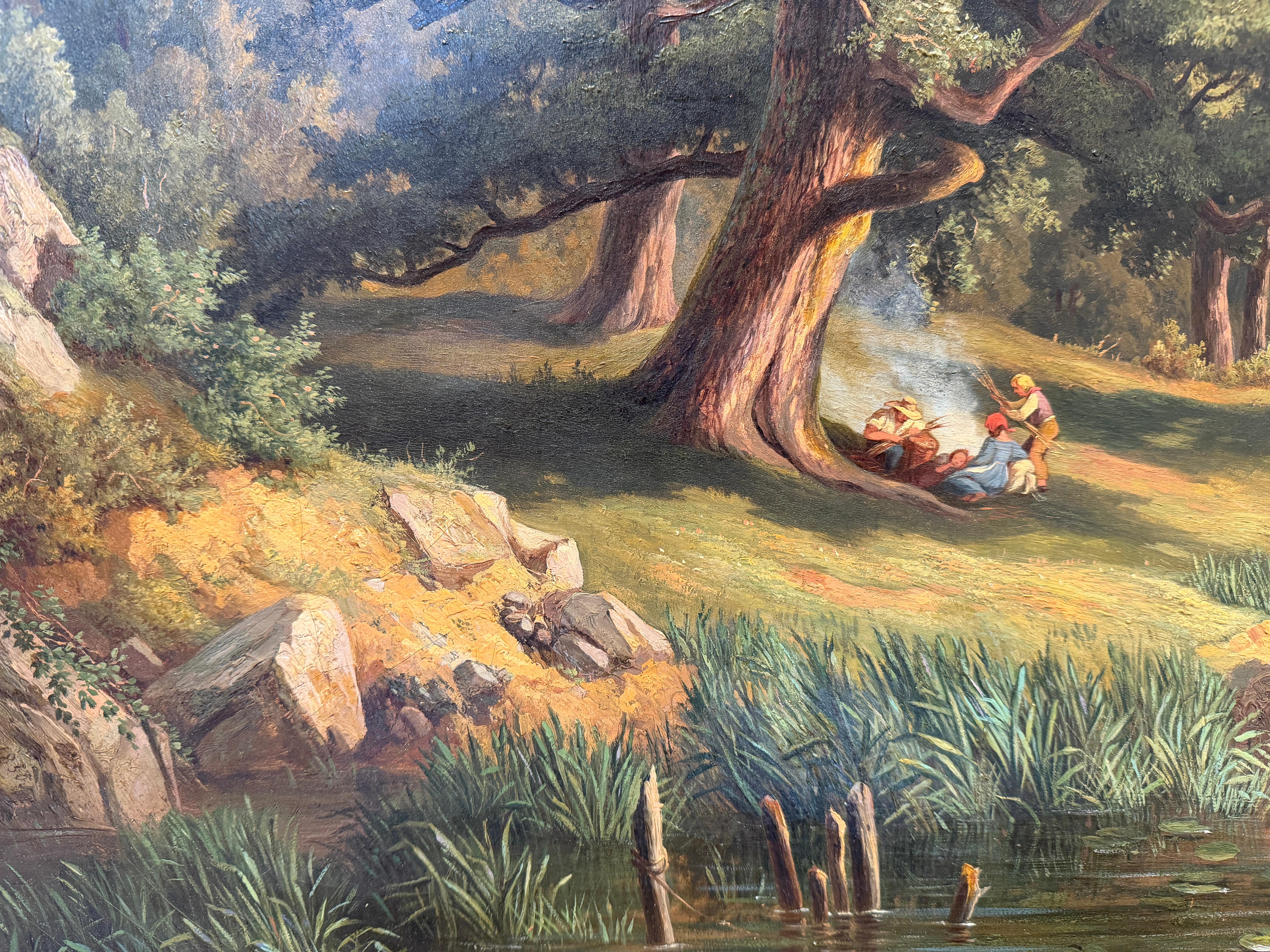 Romantic 19th-Century Alpine Landscape in Grand Gilt Frame Jakob Joseph Zelger en venta 2