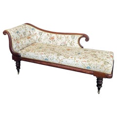 Antique Romantic 19th Century French Recamier Chaise Lounge Sofa