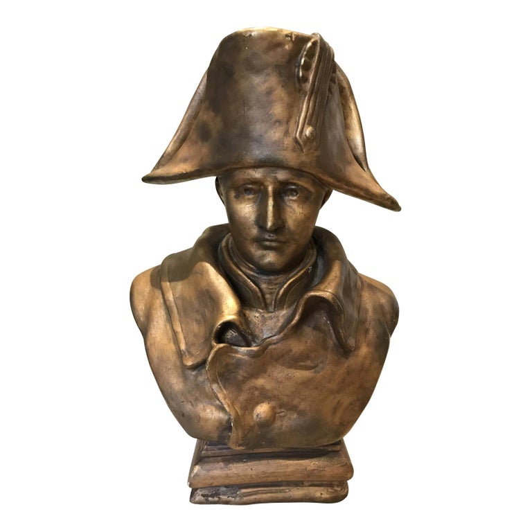 Romantic 19th Century Napoleon Bonaparte Bronze Patina Bust at 1stDibs