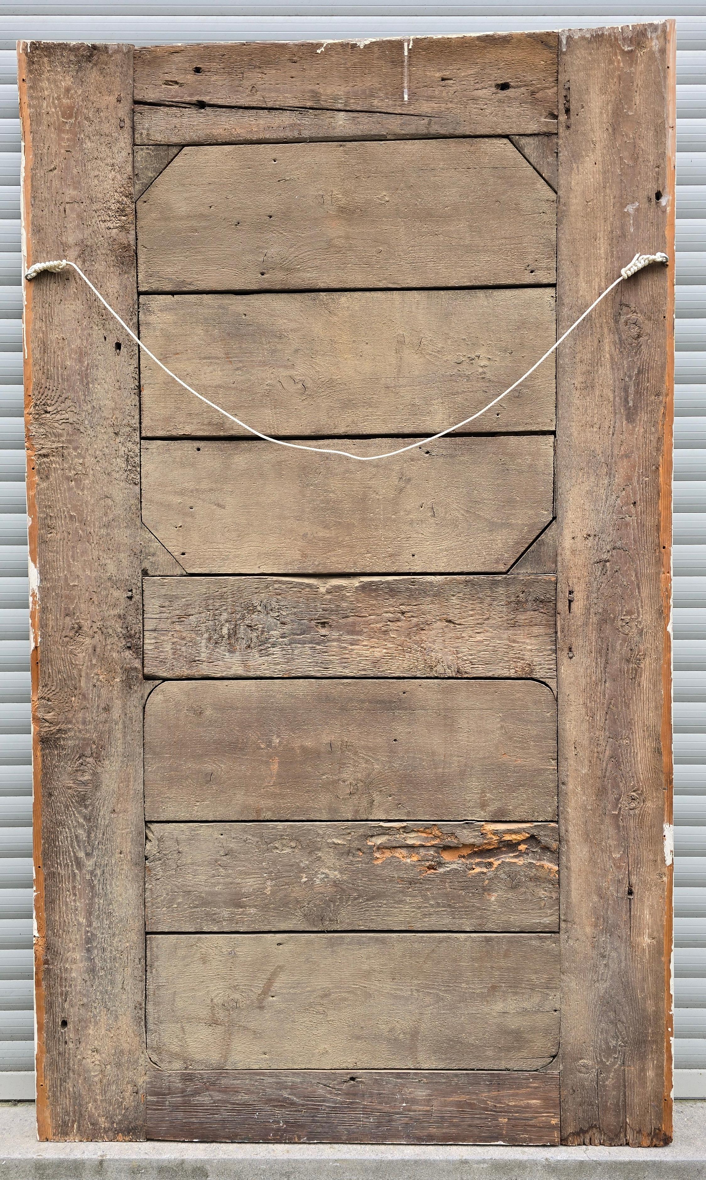 Romantic Antique 18th Century Rococo French Trumeau Wall Mirror with Painting For Sale 9