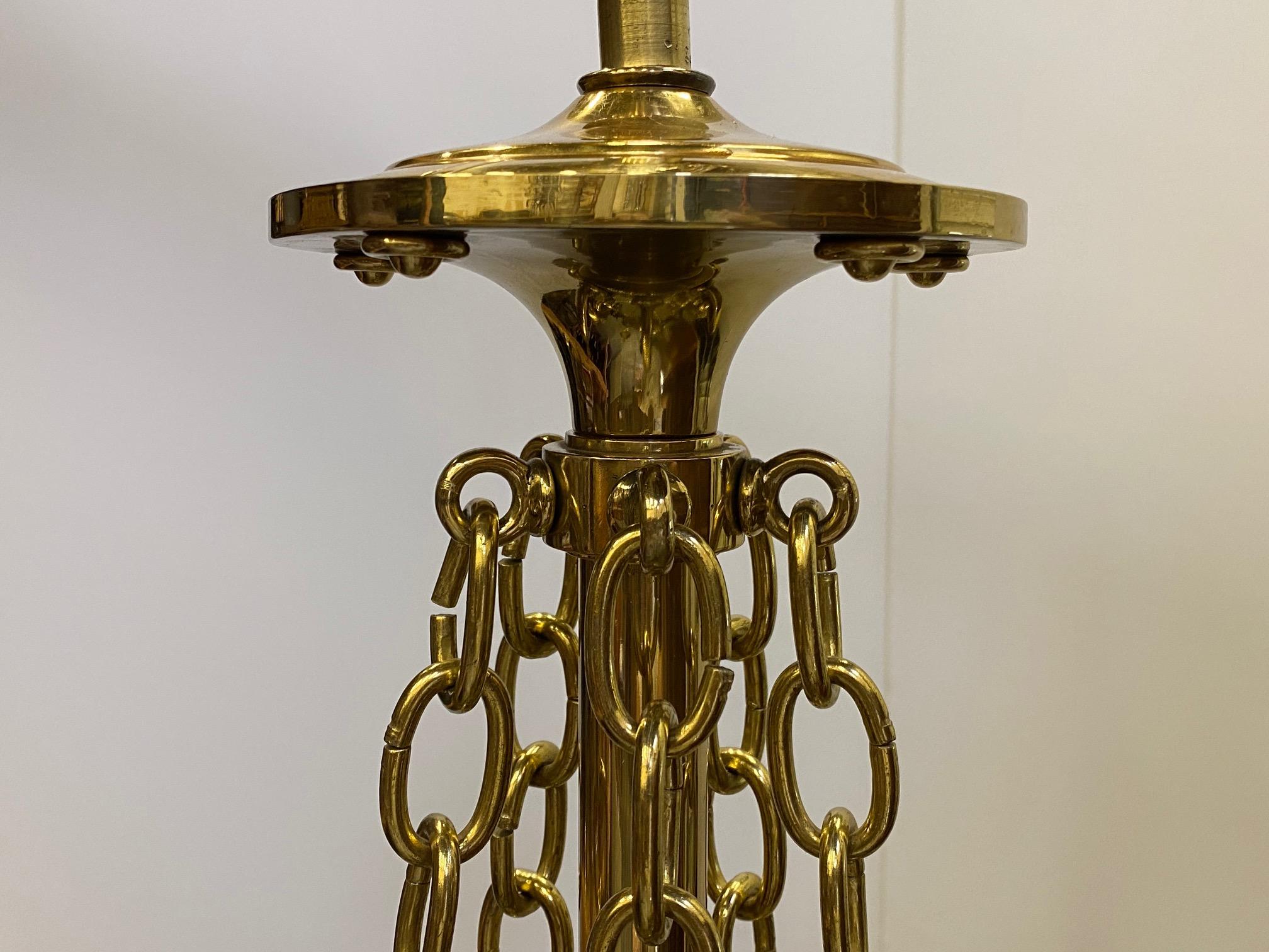 Romantico lampadario in ottone e nero ebanizzato in vendita 2