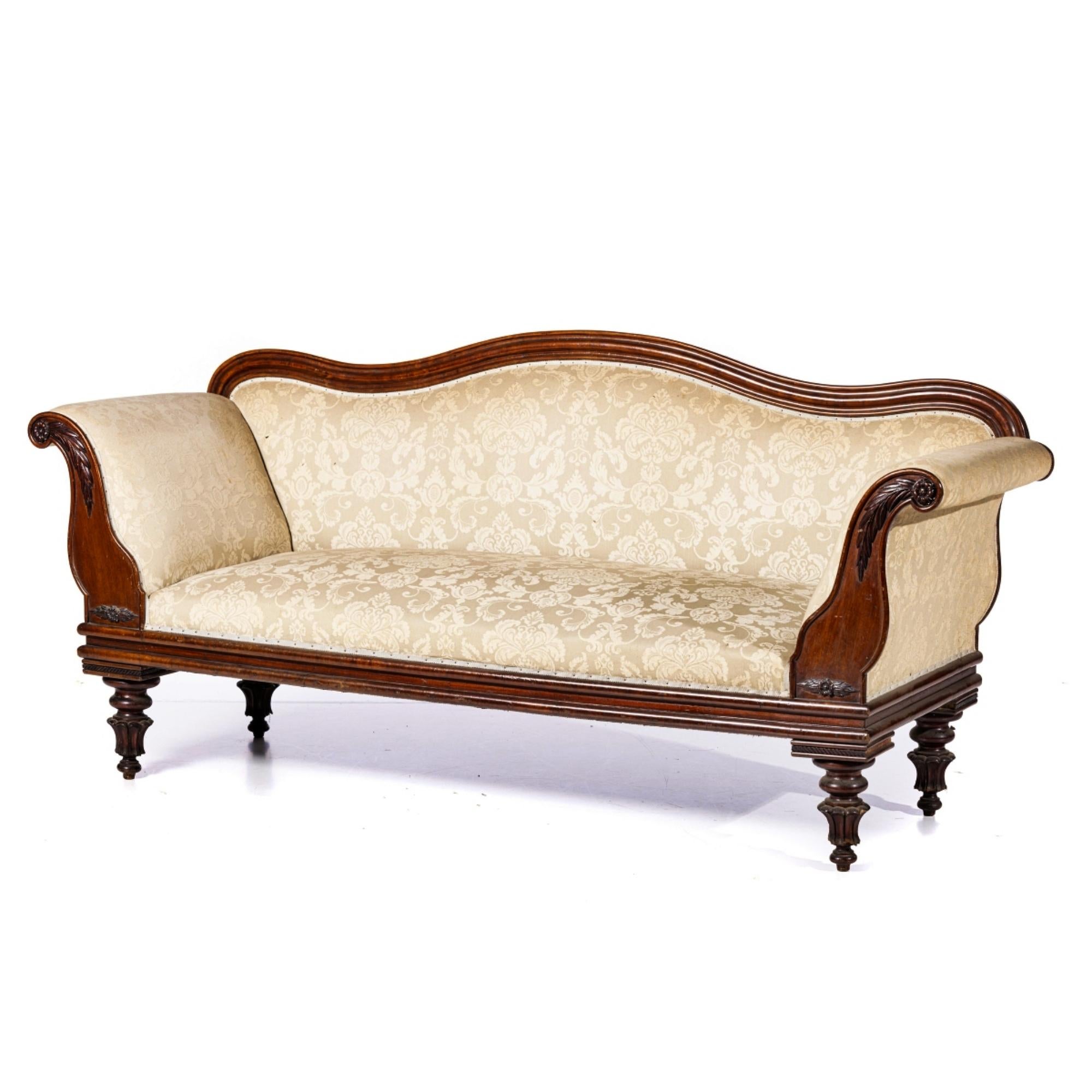 Hand-Crafted Romantic Canape French, 19th Century in Oilwood