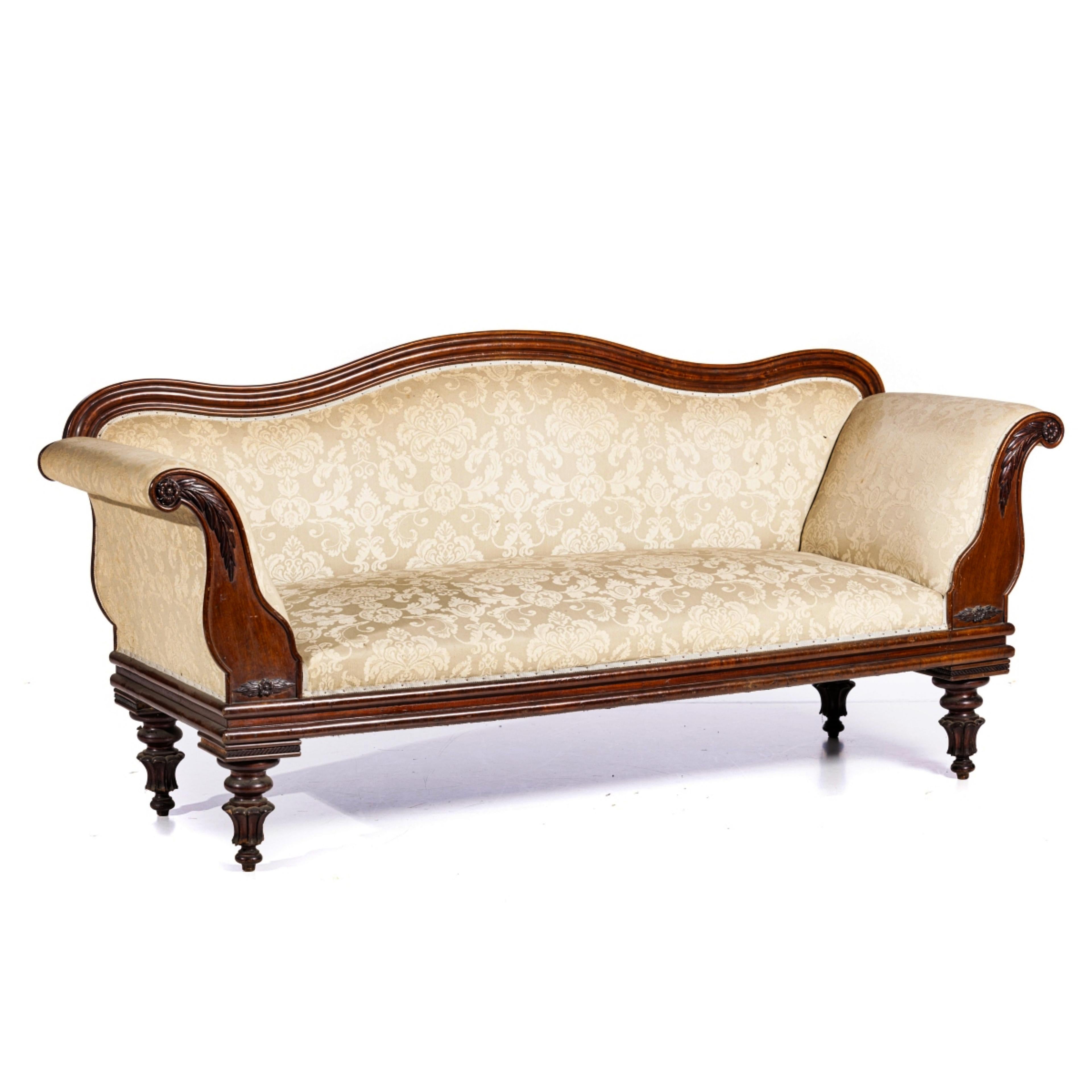 Romantic Canape French, 19th Century in Oilwood In Good Condition In Madrid, ES
