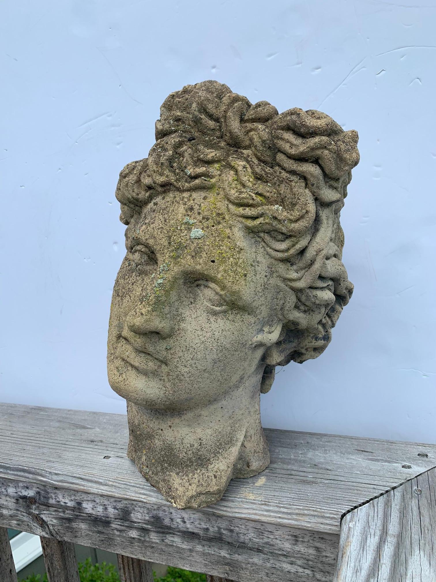 Romantic Classical Cement Bust of Diana 1