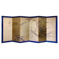 Romantic Edo Peacock Screen