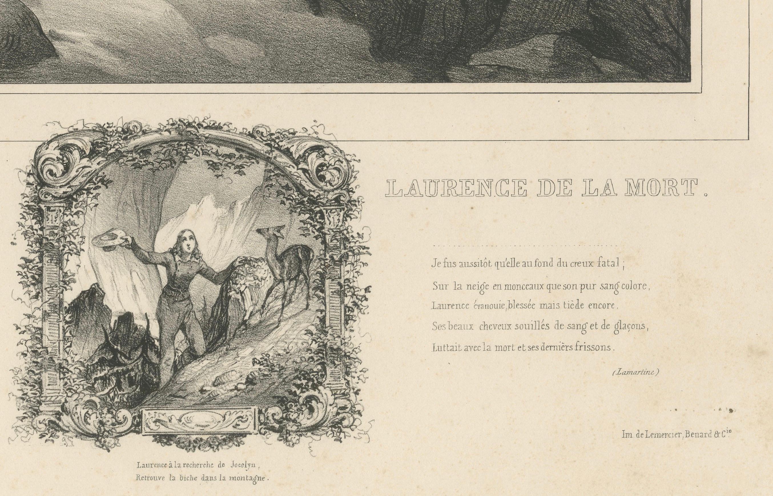 Litografía romántica antigua de Jocelyn Sauvant, de la obra literaria de Lamartine, hacia 1840. Una poética y emotiva composición francesa del siglo XIX.

Jocelyn Sauvant Laurence de la Mort - Litografía romántica según Lamartine, hacia 1840

Esta
