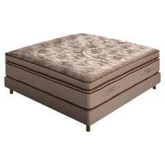 Romantic "Flora" Flower Embroidered Bed, Handmade in Italy, Mattress Included