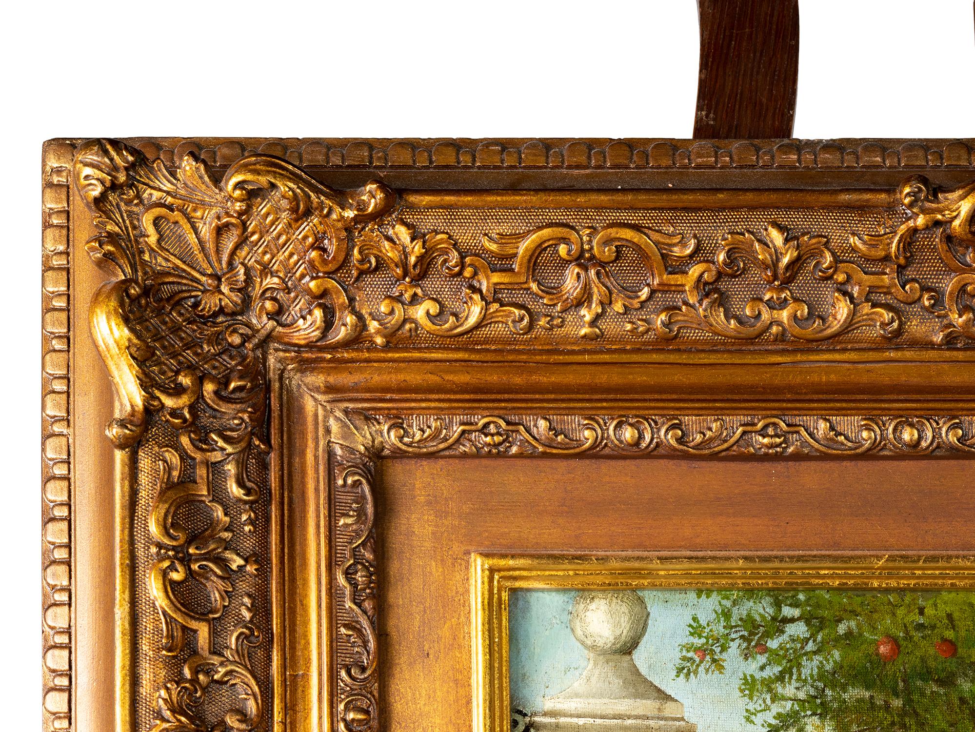 Romantisches französisches Ölgemälde, Junger Junge, Bauern-Wandszene, 19. Jahrhundert (Romantik) im Angebot