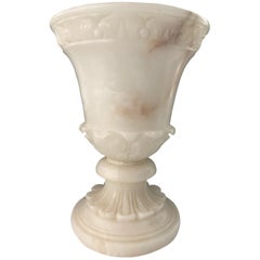 Romantic Italian Alabaster Urn Shaped Table Lamp