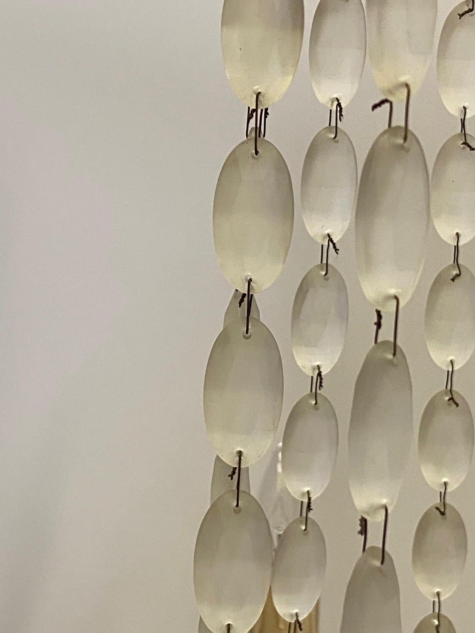 Romántica Lámpara de Hierro y Cristal Esmerilado Estilo Imperio Italiano en venta 1