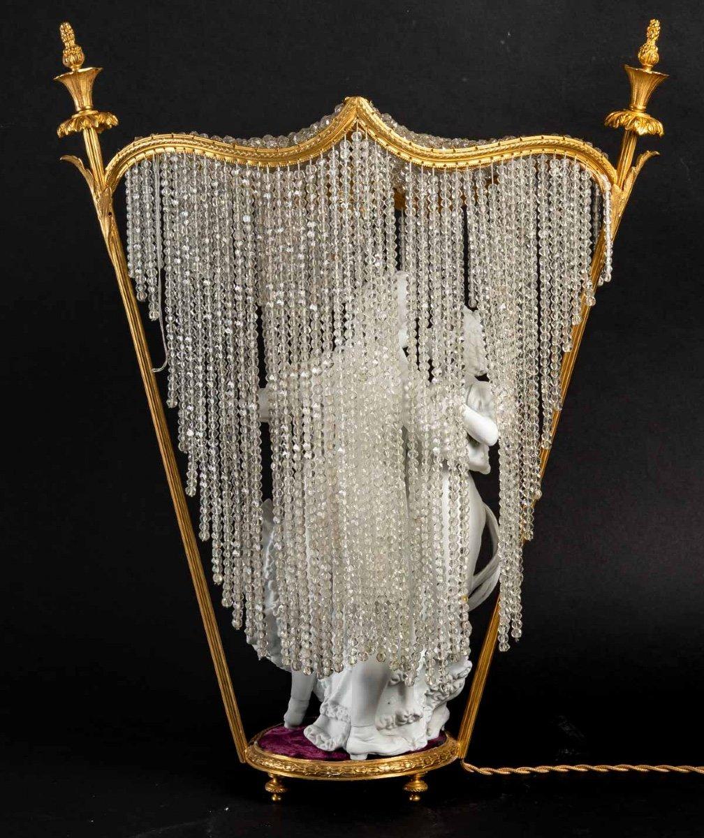 Louis XVI Romantic Lamp In Biscuit End XIXth Century