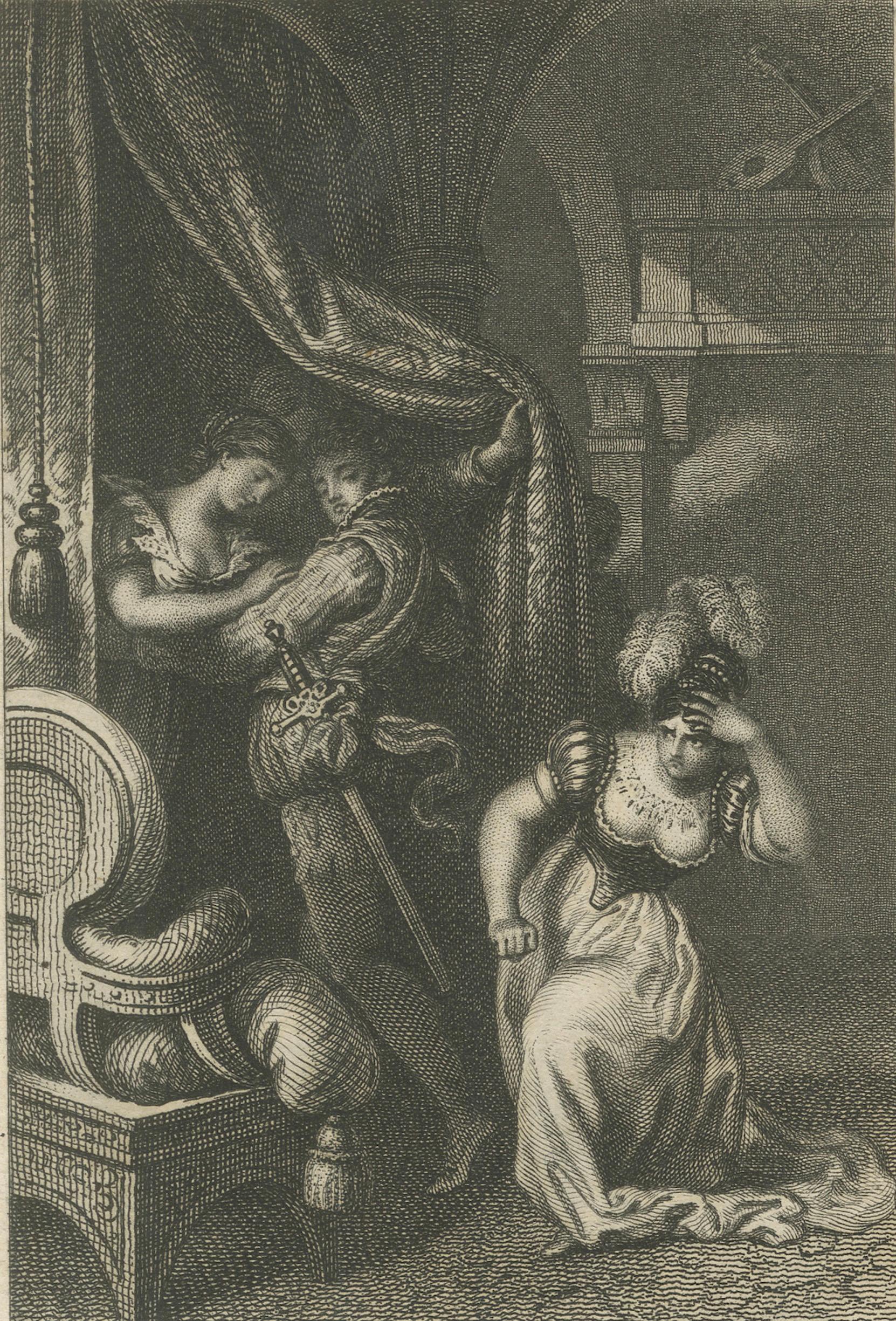 Romantic Literary Engravings, Copper Print, Multi-Scene, Germany 1818
