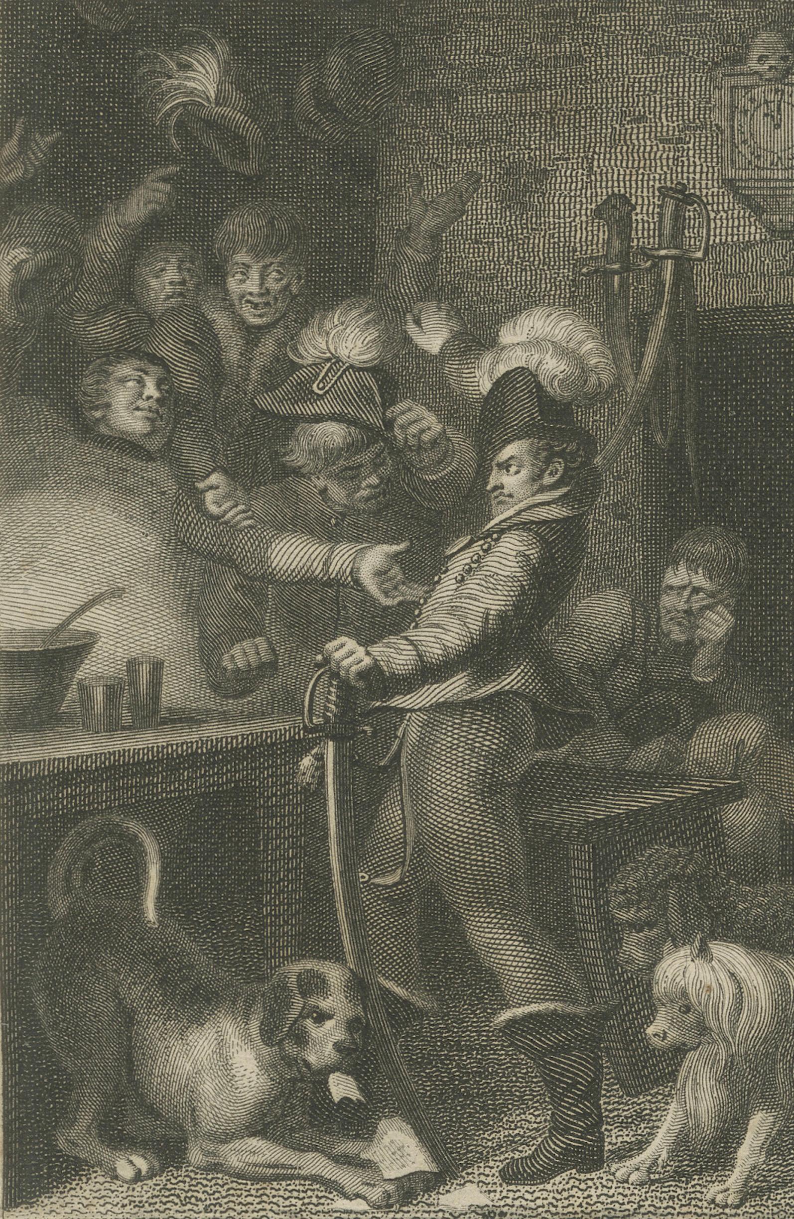Romantic Narrative Engravings, Copper Print, German, Early 19th Century