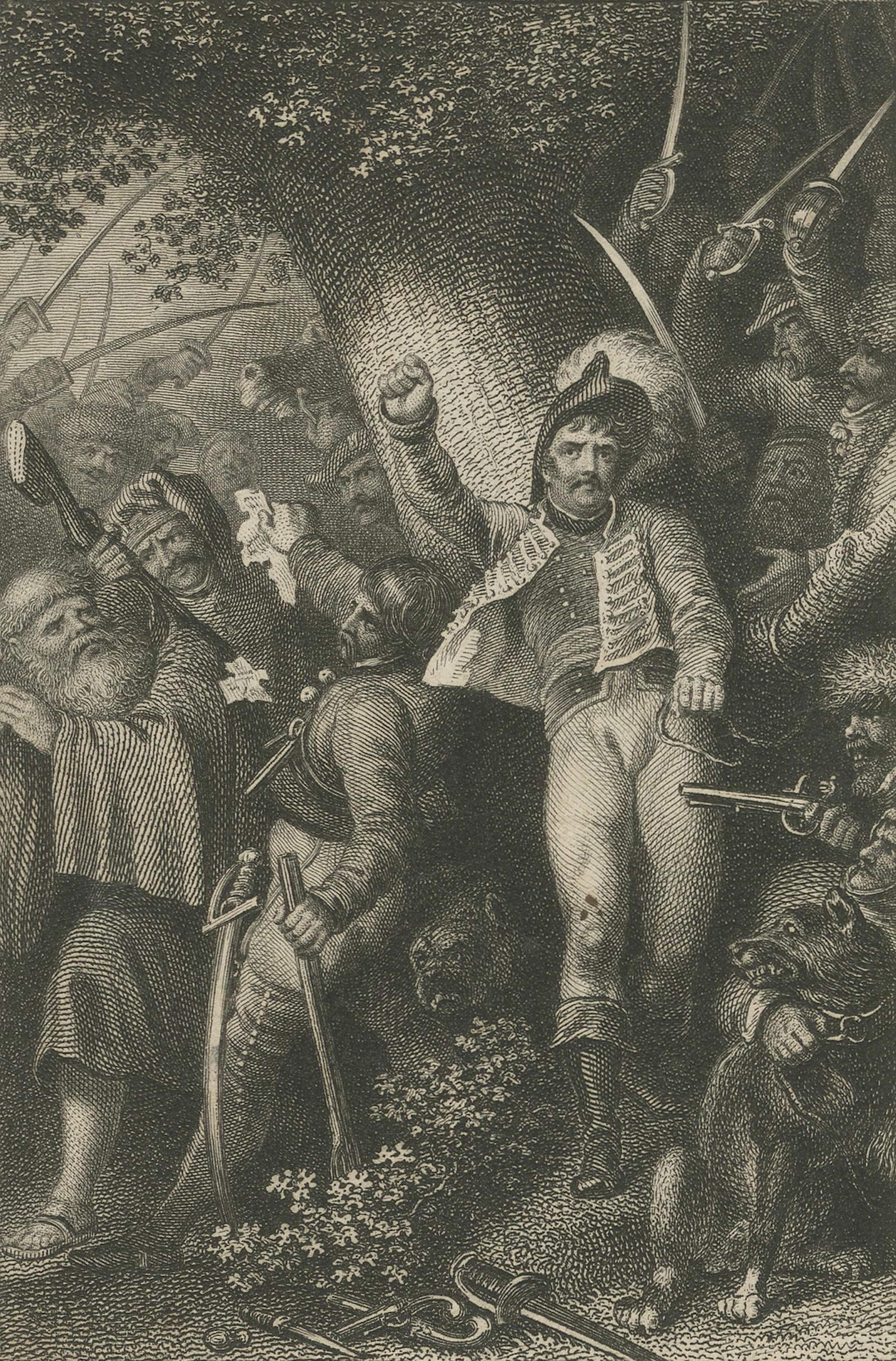 Romantic Narrative Engravings, Copper Print, German, Early 19th Century