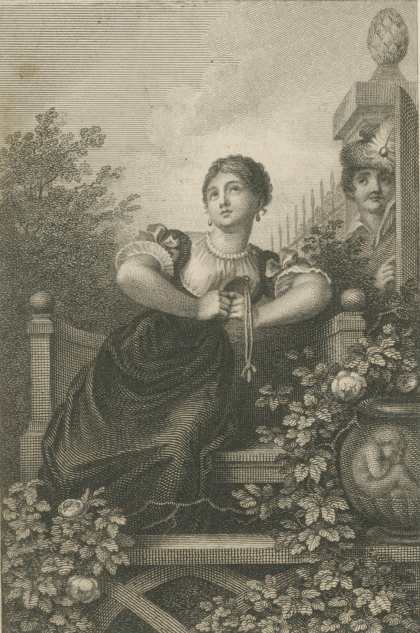 Romantic Narrative Engravings, Copper Print, German, Early 19th Century