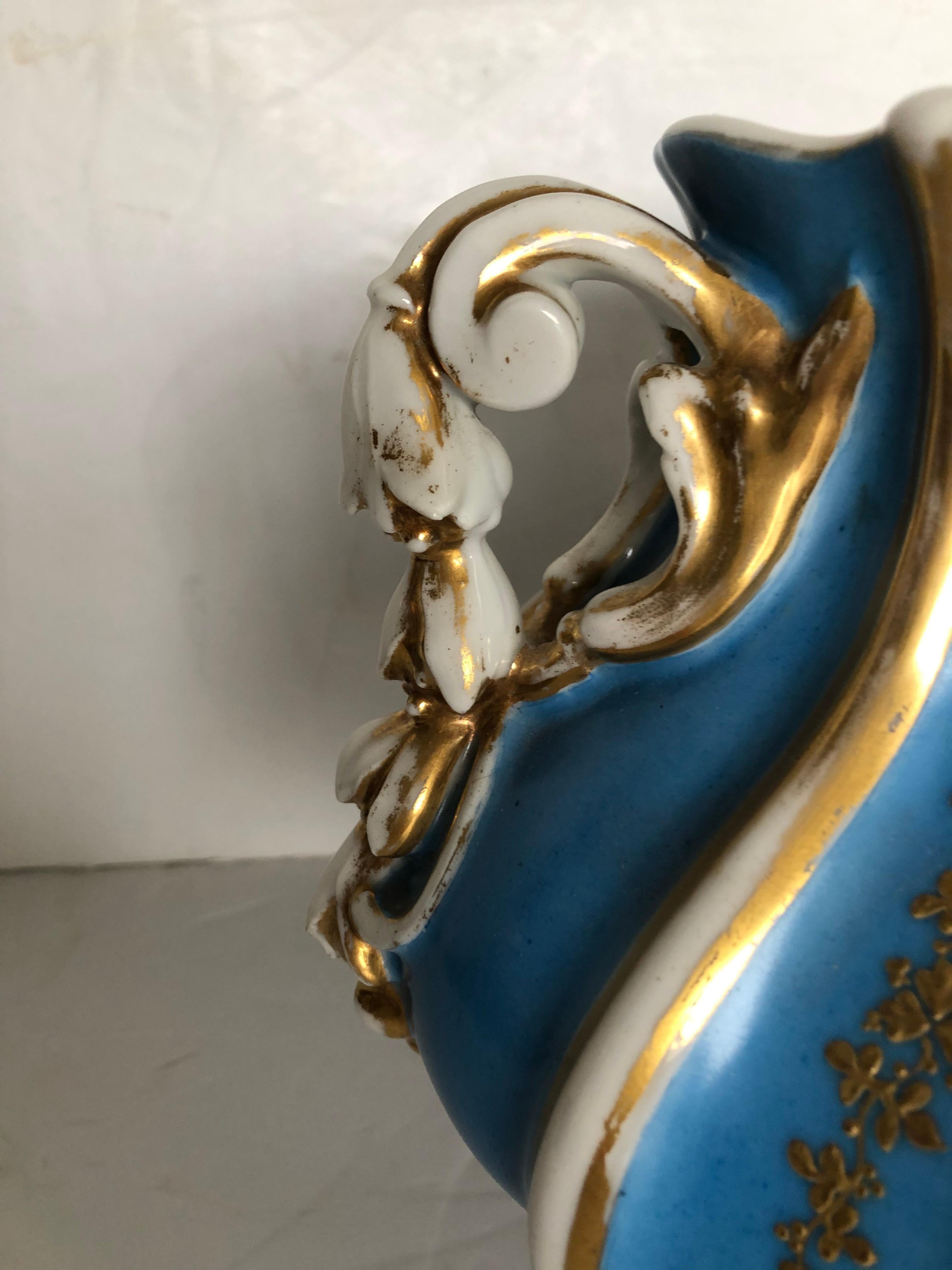 Romantische romantische Old Paris Porzellanschale Vase im Angebot 1