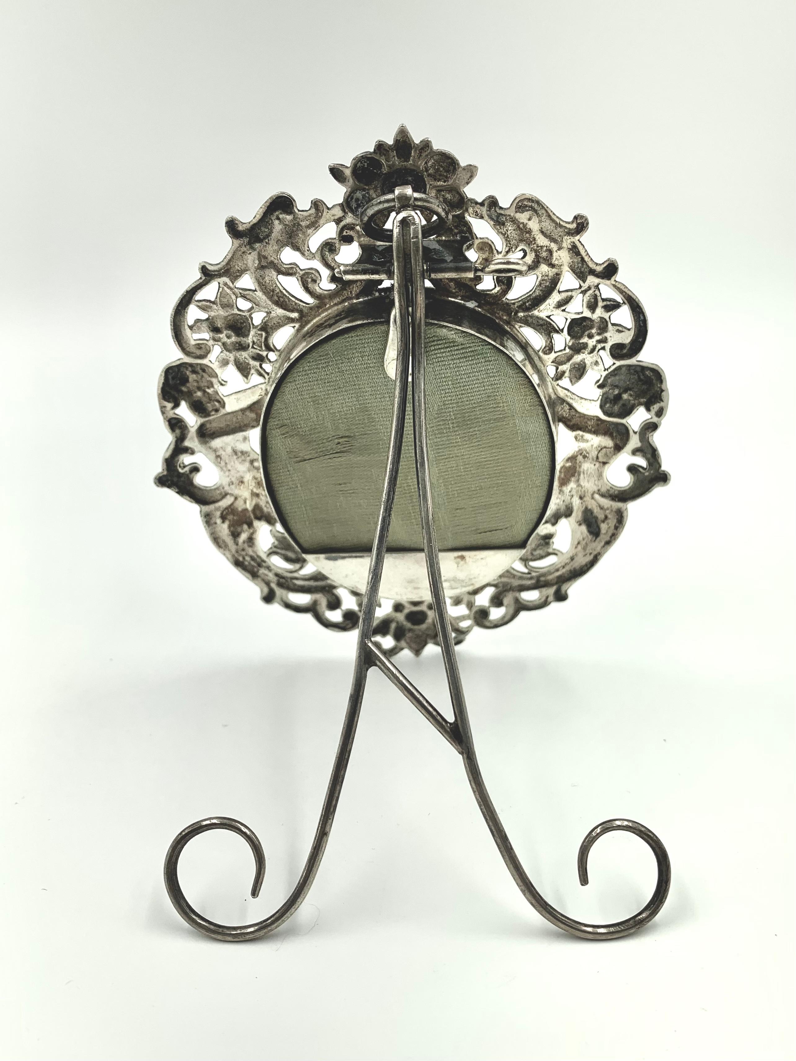 ornate circular frame