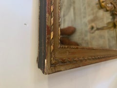 Romantic Pair of Rectangular Antique Mirrors with Candle Sconces