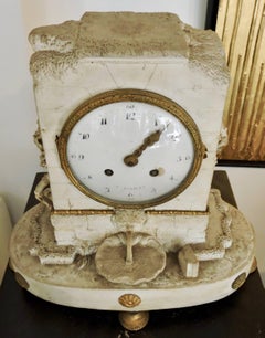 Romantic Period Biscuit and Ormolu Clock, circa 1830