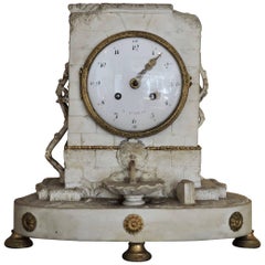 Romantic Period Biscuit and Ormolu Clock, circa 1830