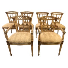 Romantic Set of 6 Italianate Style Dining Chairs