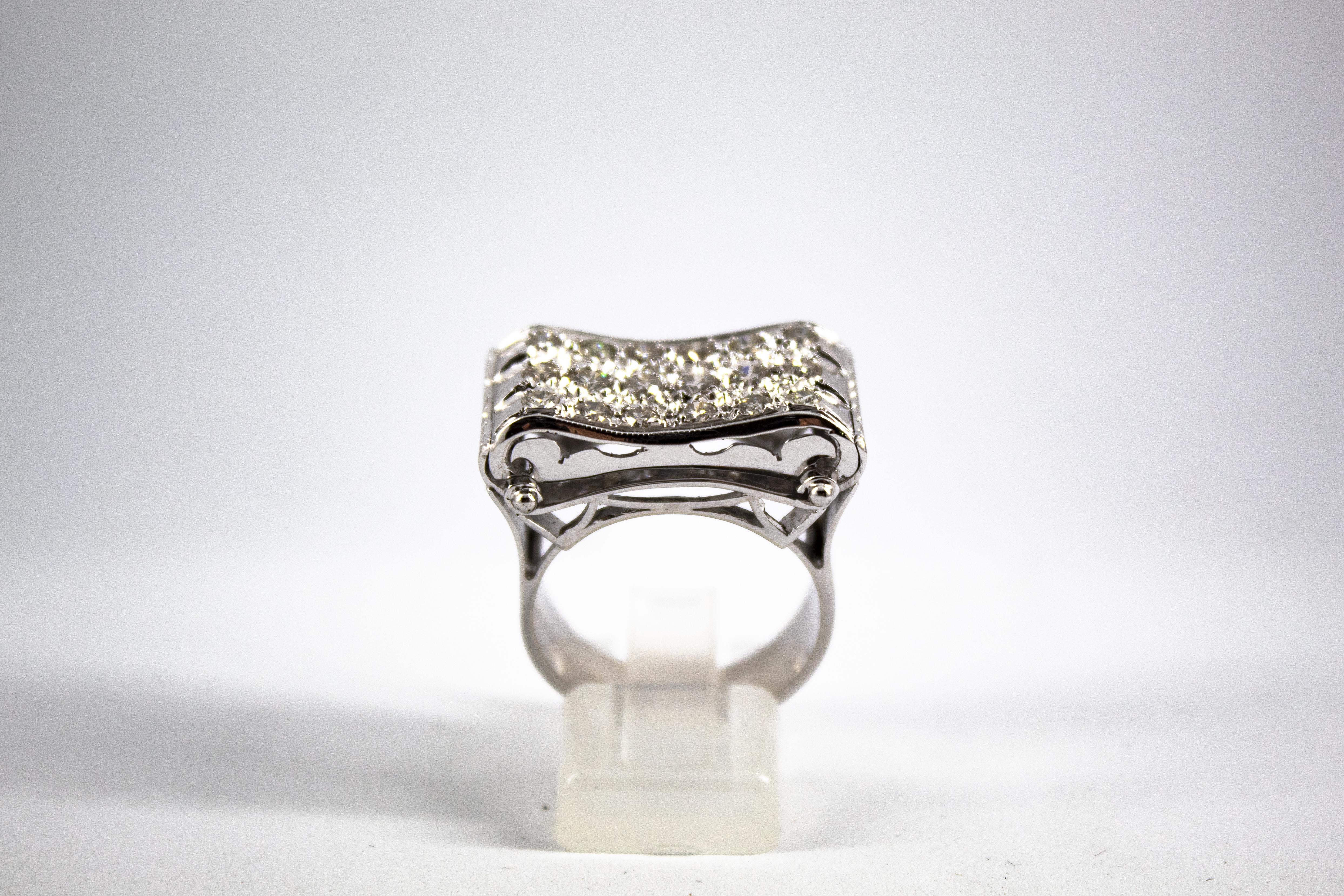 This Ring is made of 18K White Gold.
This Ring has 1.20 Carat of White Diamond.
Size ITA: 19 USA: 8 3/4
We're a workshop so every piece is handmade, customizable and resizable.