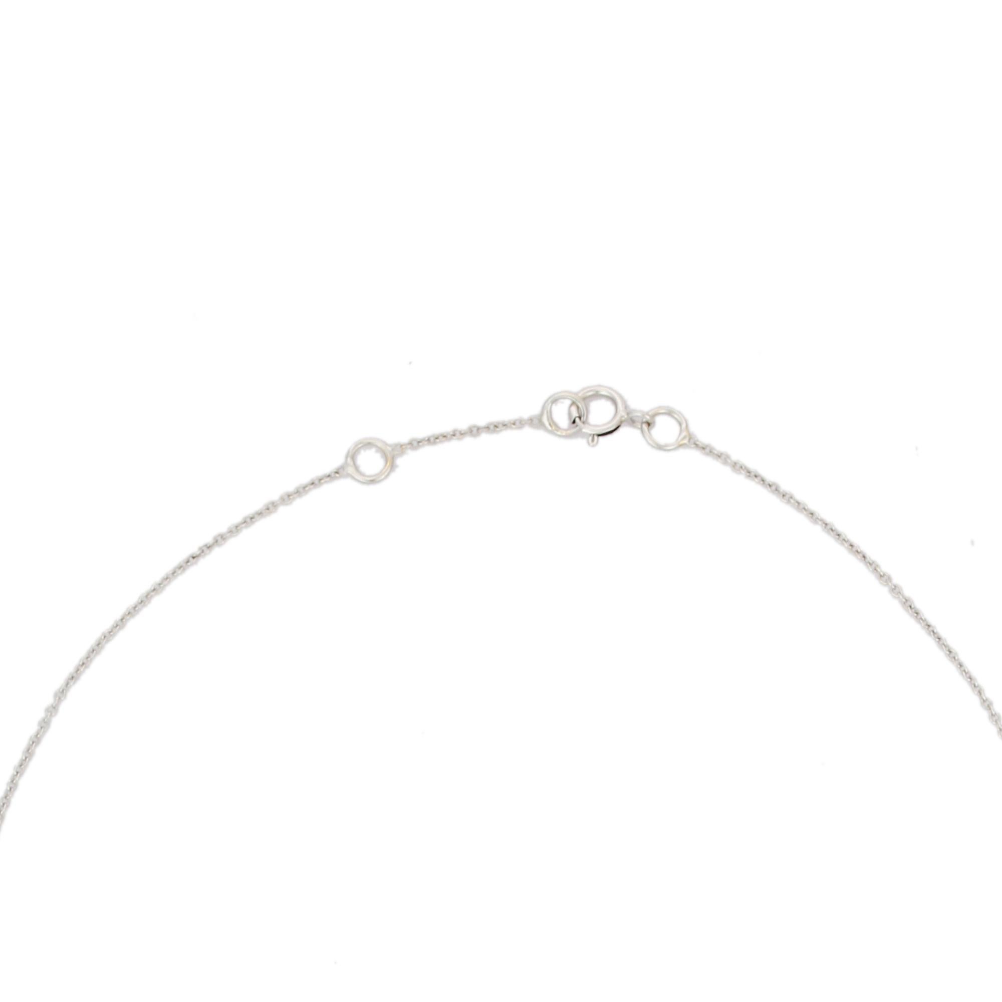 Taglio misto Stile romantico Collana Ariat in oro bianco con diamanti in oro bianco 18 carati in vendita