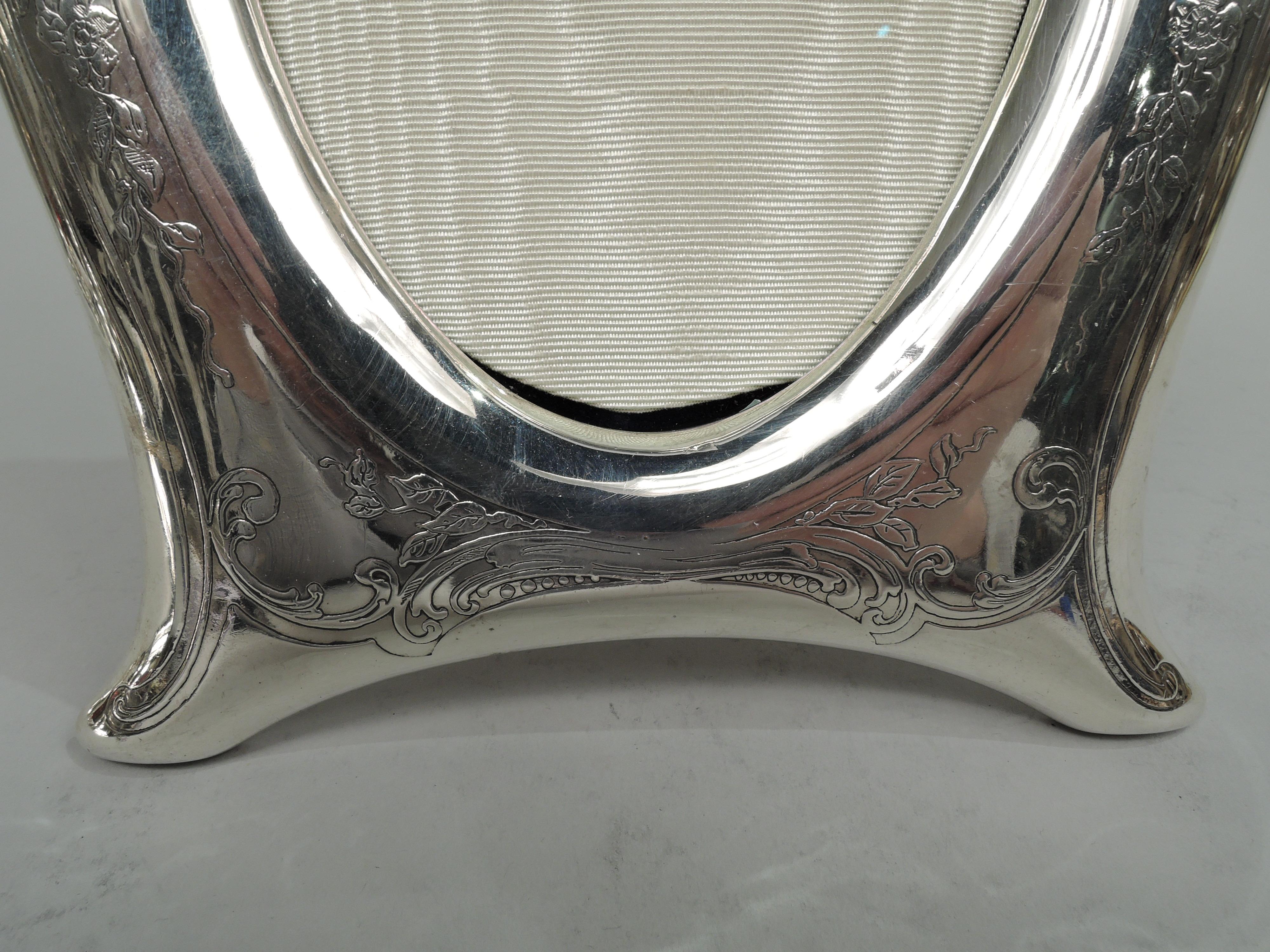 Romantischer Tiffany Edwardian Art Nouveau Bilderrahmen in Herzform (amerikanisch) im Angebot