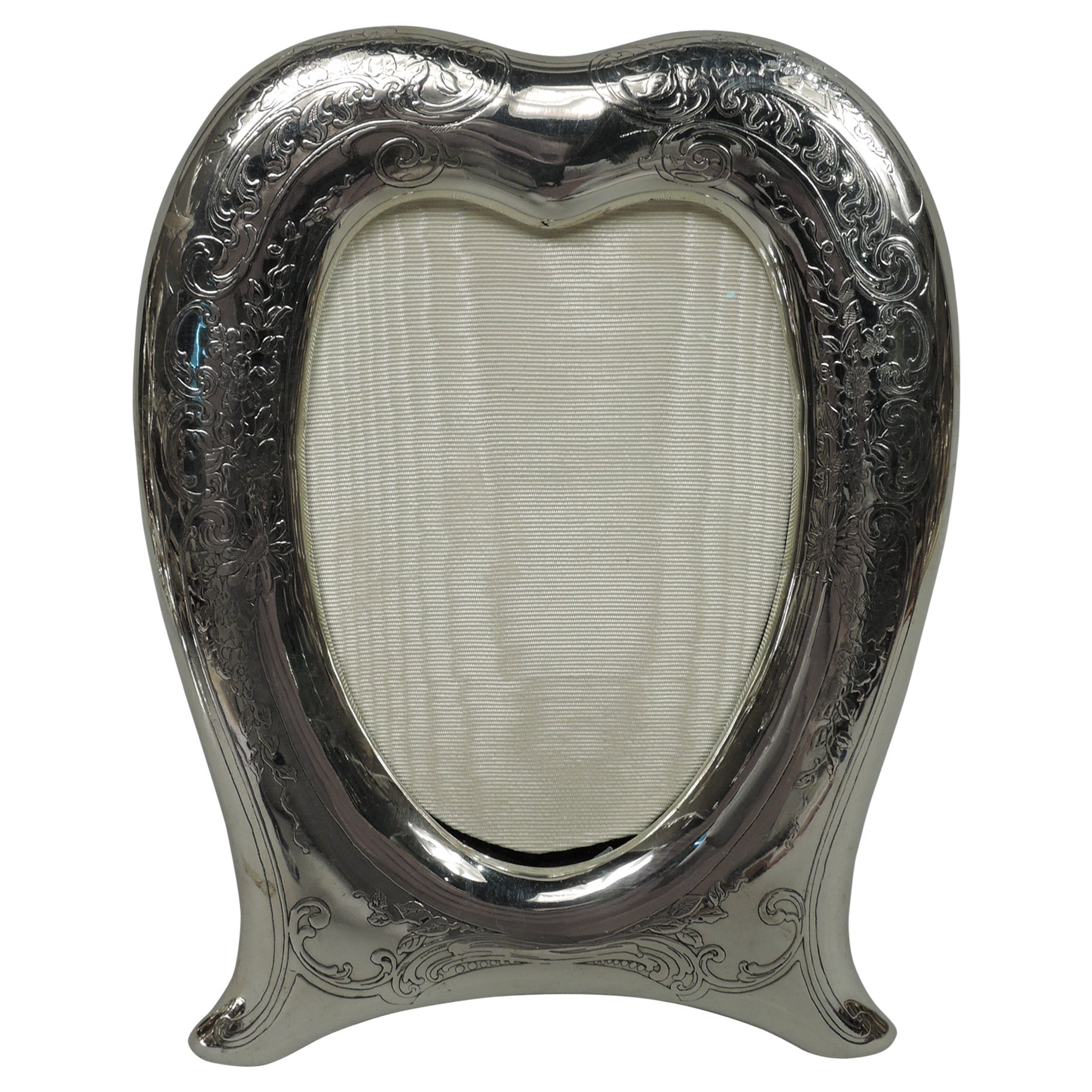 Romantischer Tiffany Edwardian Art Nouveau Bilderrahmen in Herzform