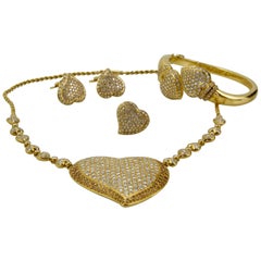 Romantic Yellow Gold White and Yellow Diamond Parure