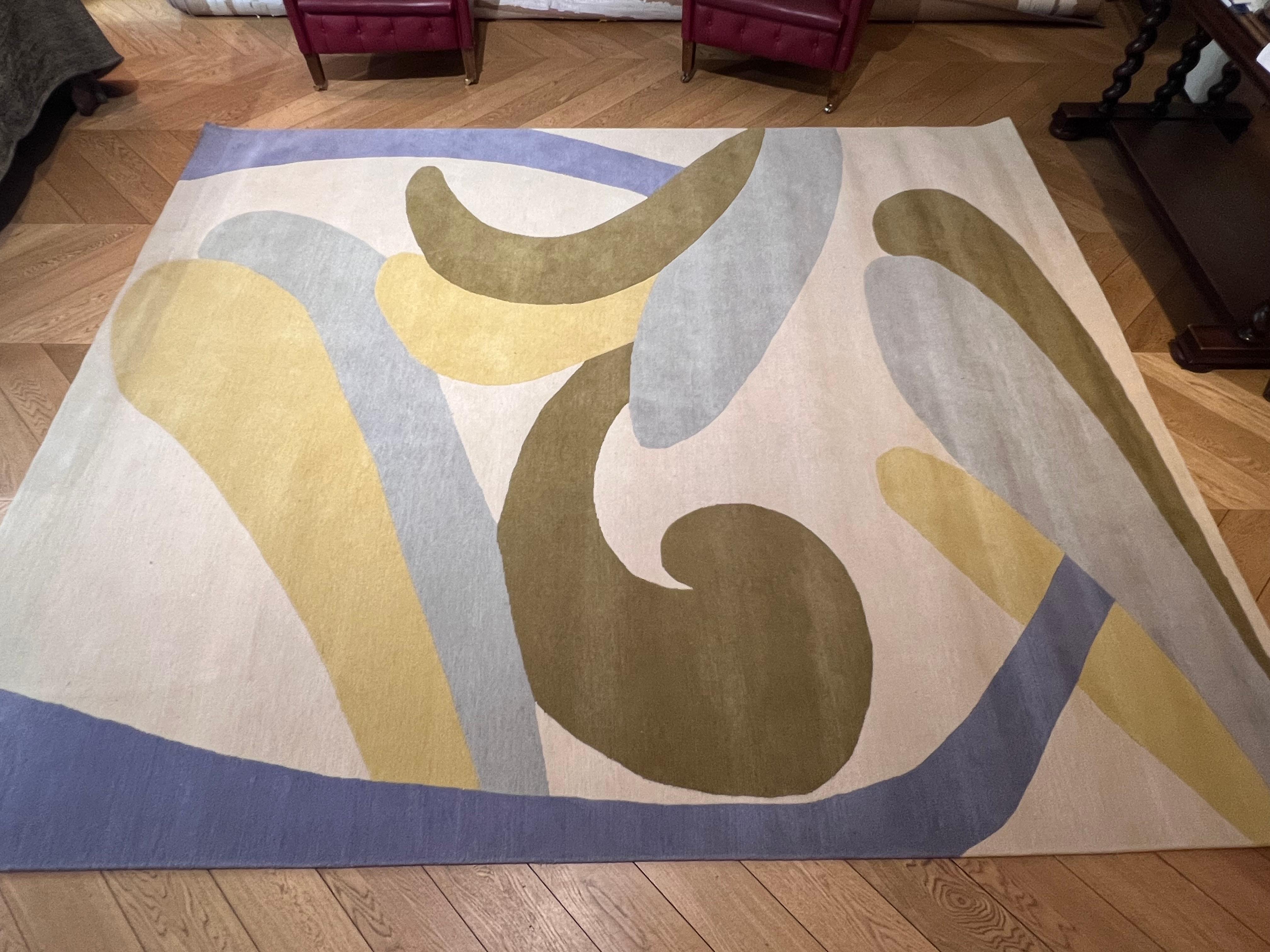 Romantic modern rug chari tones realized design  Angela De Nozza Florence For Sale 4