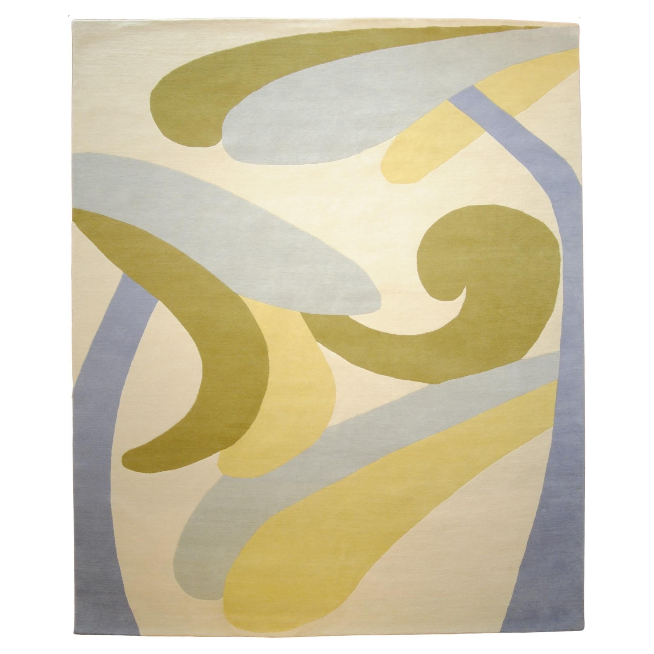 Romantic modern rug chari tones realized design  Angela De Nozza Florence For Sale